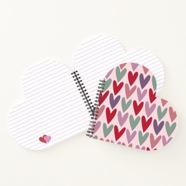 Hearts Pattern 1 Notebook (Inside)