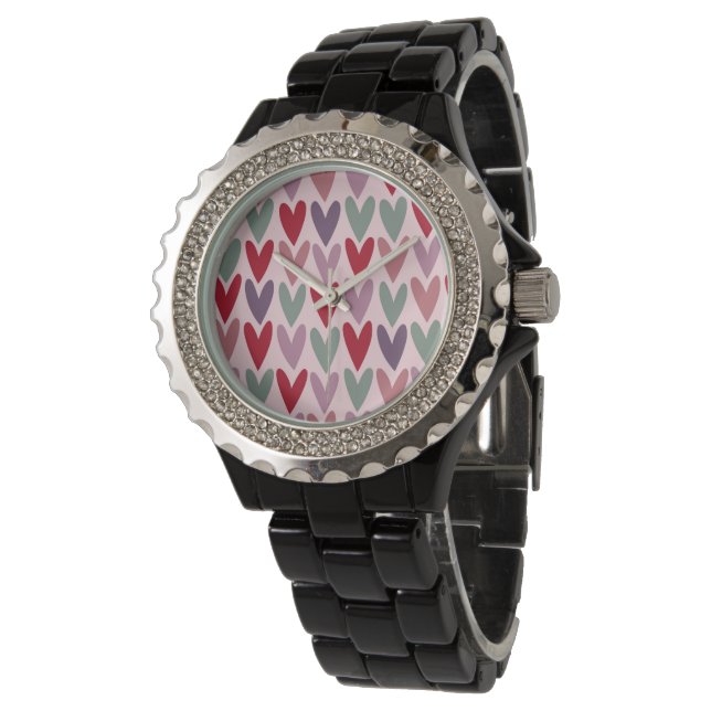Hearts Pattern 1 Watch (Angled)