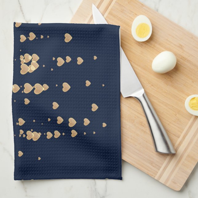 Hearts Pattern 23 Tea Towel (Quarter Fold)