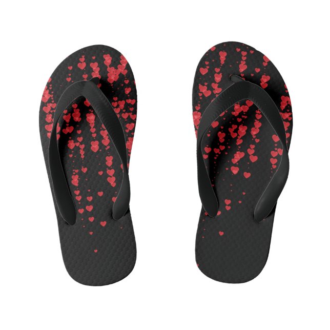 Hearts Pattern 24 Kid's Flip Flops (Footbed)