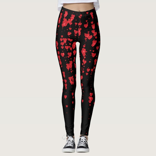 Hearts Pattern 24 Leggings (Front)