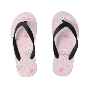 Hearts Pattern 25 Kid's Flip Flops