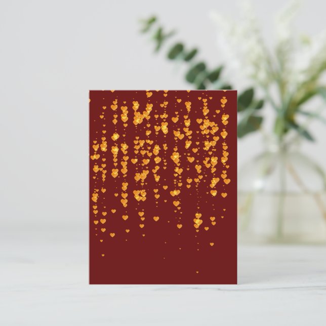 Hearts Pattern 25 Postcard (Standing Front)