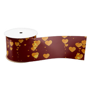 Hearts Pattern 25 Satin Ribbon