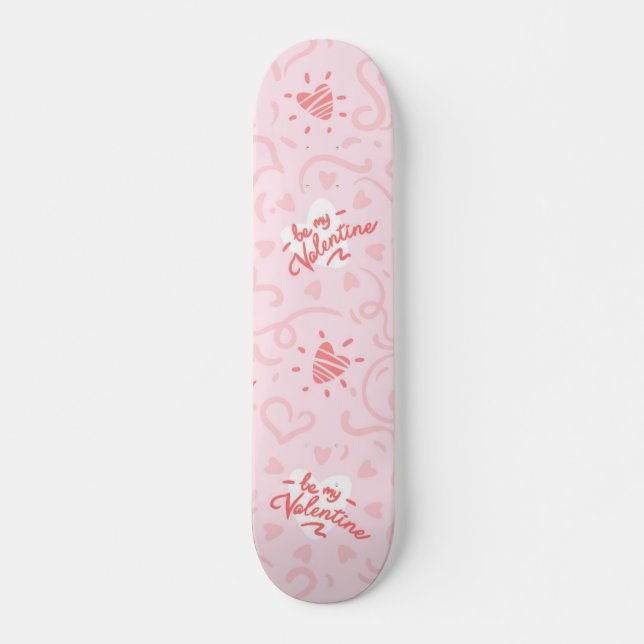Hearts Pattern 25 Skateboard (Front)