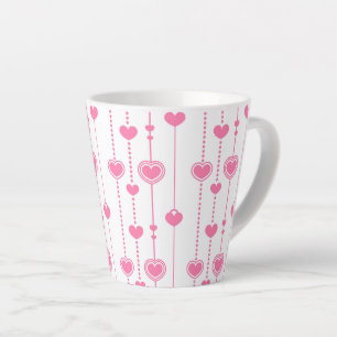 Hearts Pattern 26 Latte Mug