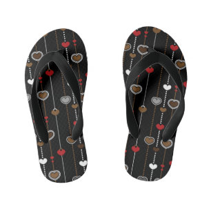 Hearts Pattern 28 Kid's Flip Flops