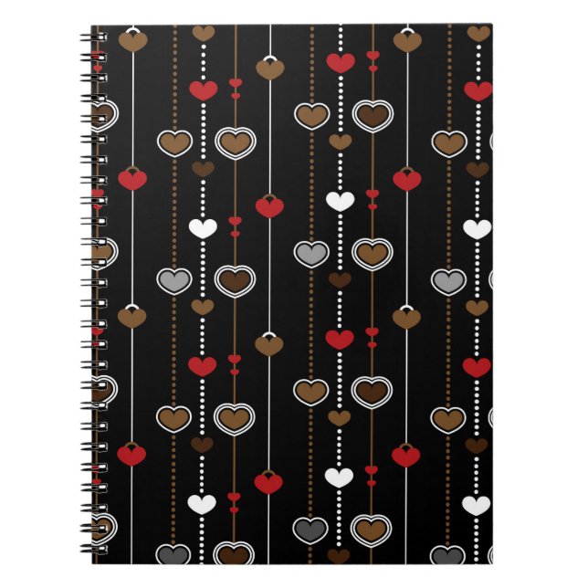 Hearts Pattern 28 Notebook (Front)