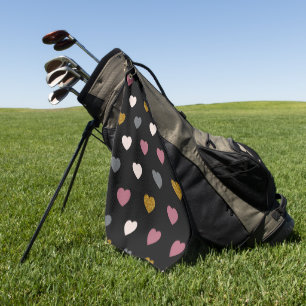 Hearts Pattern 30 Golf Towel
