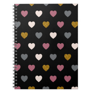 Hearts Pattern 30 Notebook