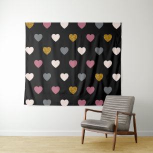 Hearts Pattern 30 Tapestry