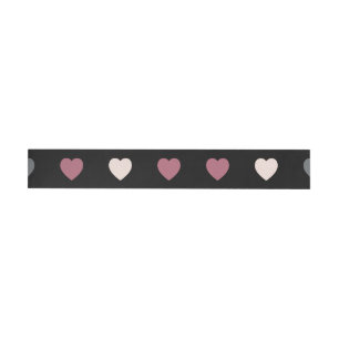 Hearts Pattern 30 Wrap Around Label