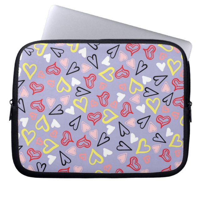 Hearts Pattern 31 Laptop Sleeve (Front)