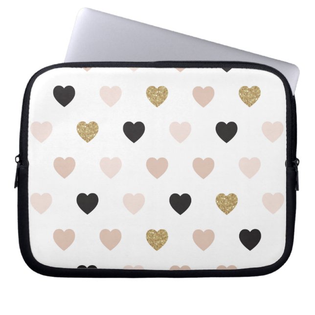 Hearts Pattern 31 Laptop Sleeve (Front)