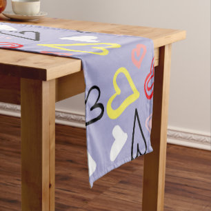 Hearts Pattern 31 Short Table Runner
