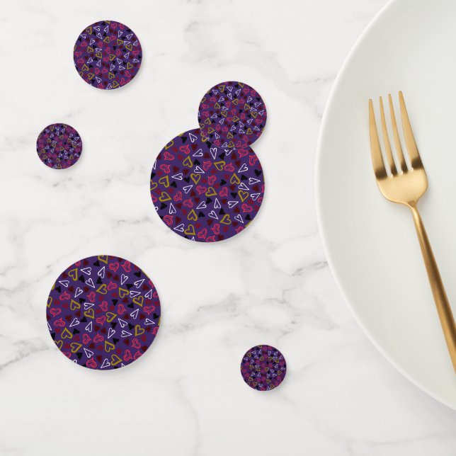Hearts Pattern 32 Confetti (Group)