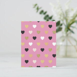 Hearts Pattern 32 Postcard