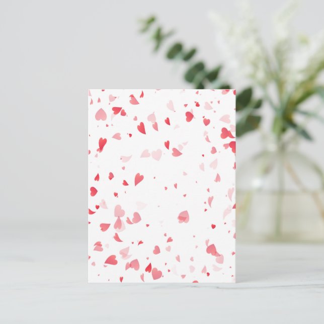 Hearts Pattern 33 Postcard (Standing Front)