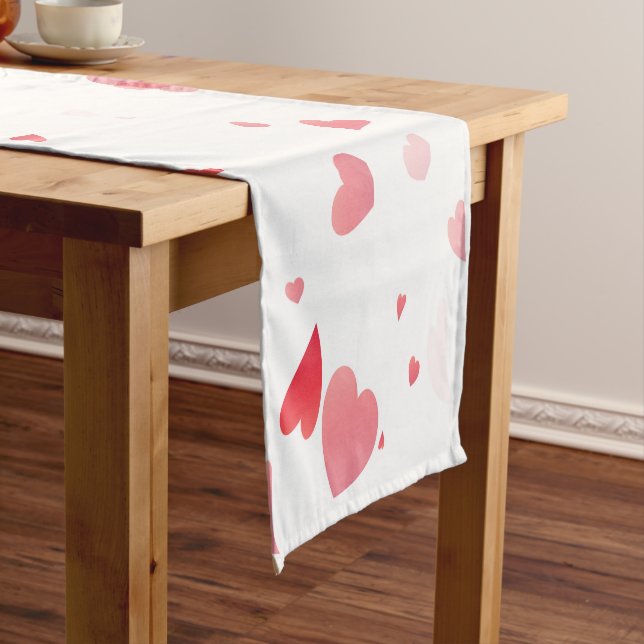 Hearts Pattern 33 Short Table Runner (In Situ)