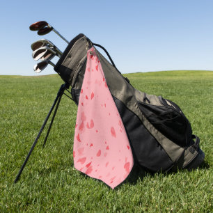 Hearts Pattern 34 Golf Towel