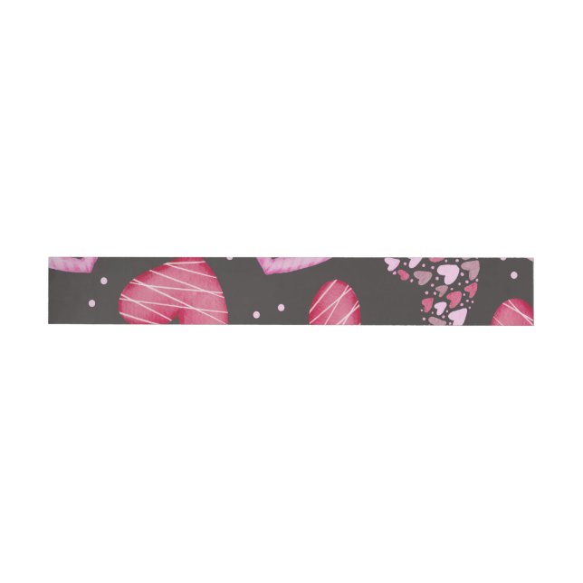 Hearts Pattern 34 Wrap Around Label (Individual)