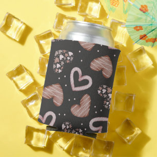Hearts Pattern 35 Can Cooler