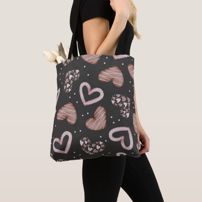 Hearts Pattern 35 Tote Bag (Close Up)