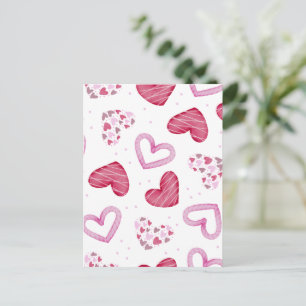Hearts Pattern 36 Postcard