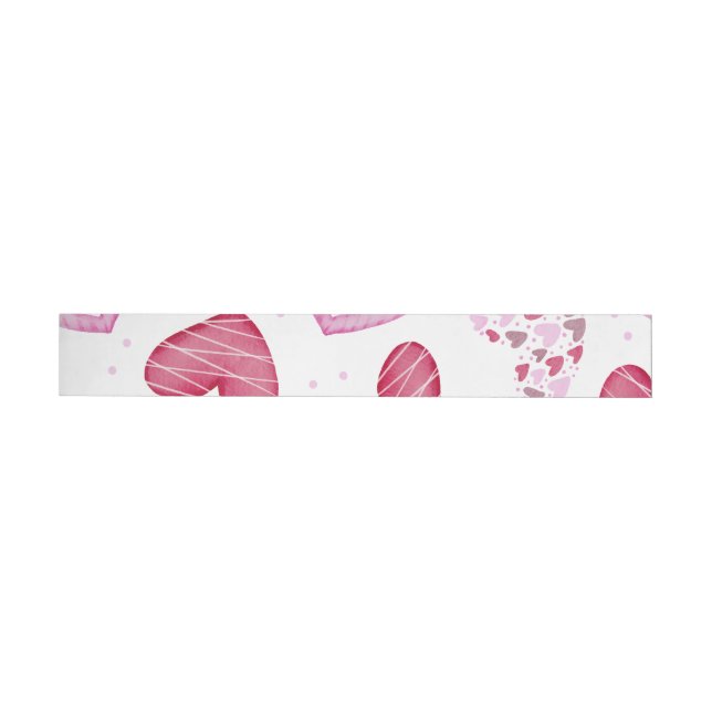 Hearts Pattern 36 Wrap Around Label (Individual)