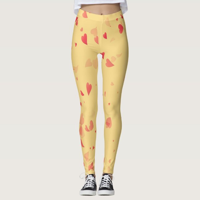 Hearts Pattern 38 Leggings (Front)