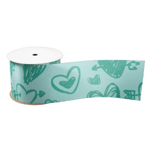 Hearts Pattern 60 Satin Ribbon
