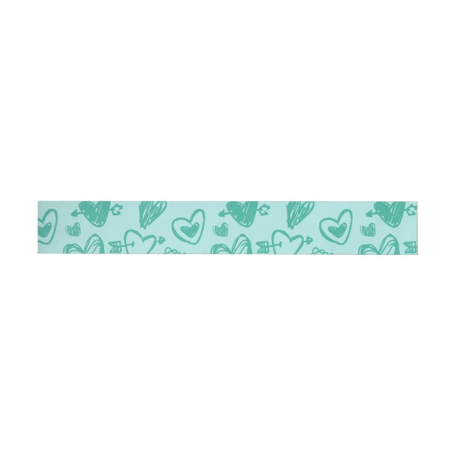 Hearts Pattern 60 Wrap Around Label (Individual)