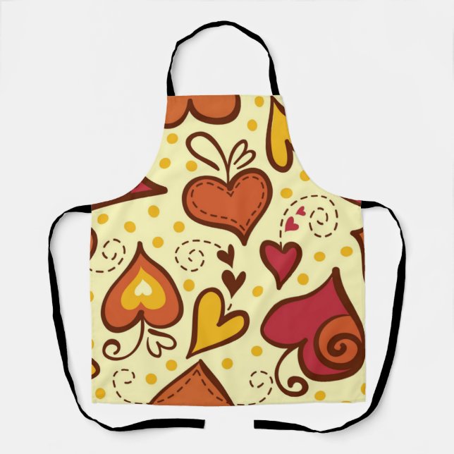 Hearts pattern apron (Front)