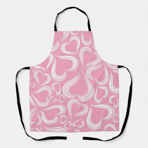 Hearts pattern apron