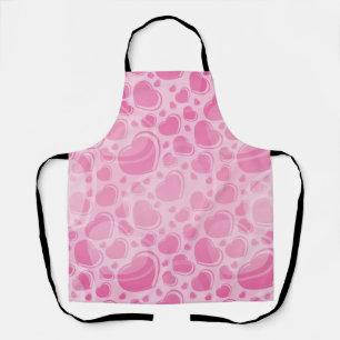 Hearts pattern apron