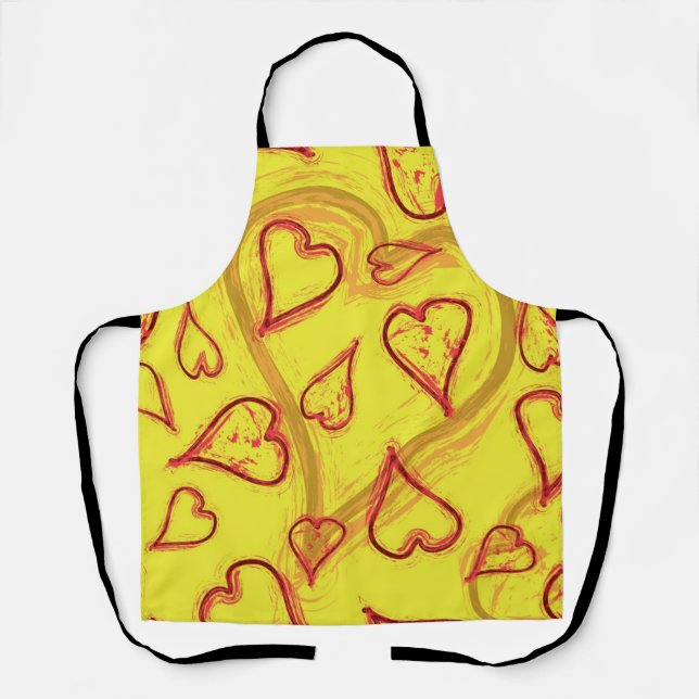 Hearts pattern apron (Front)