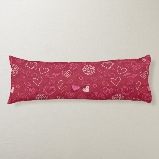 Hearts pattern body cushion (Front)