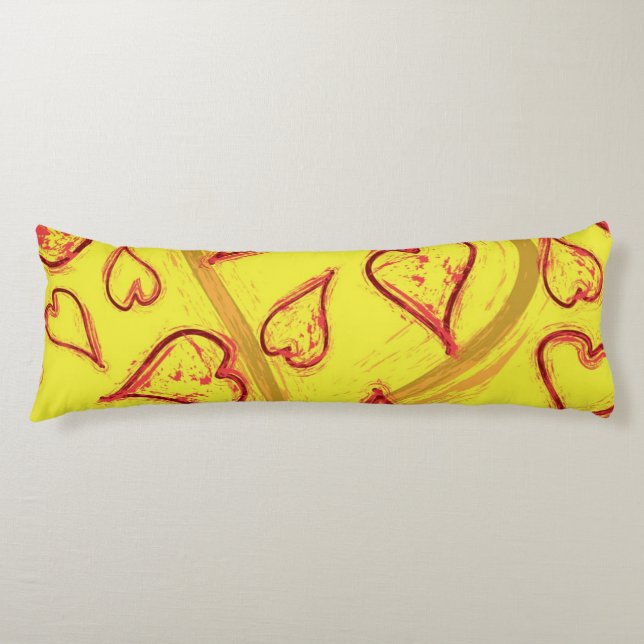 Hearts pattern body cushion (Front)