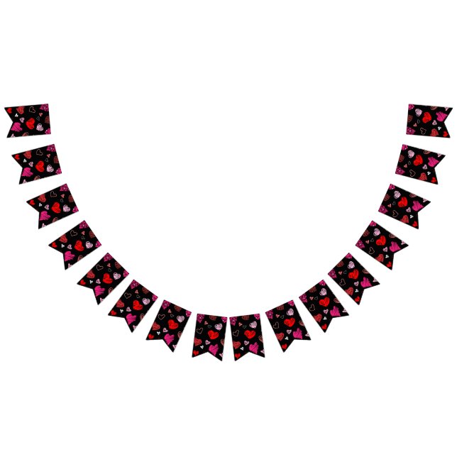 Hearts pattern bunting  (All)