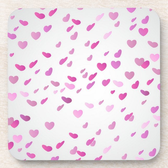 Hearts pattern coaster (Front)
