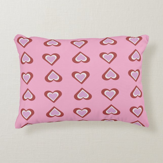 Hearts pattern decorative cushion (Front)