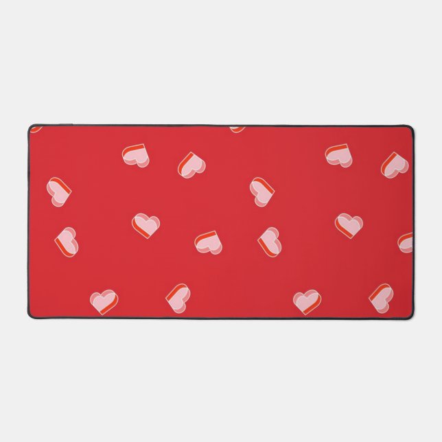 Hearts pattern desk mat (Front)