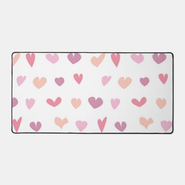 Hearts pattern desk mat (Front)