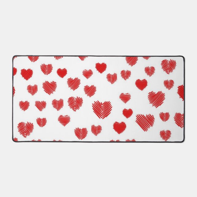 Hearts pattern desk mat (Front)