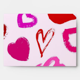 Hearts pattern envelope