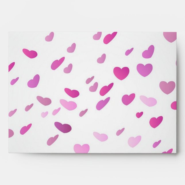Hearts pattern envelope (Front)