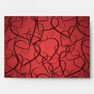 Hearts pattern envelope