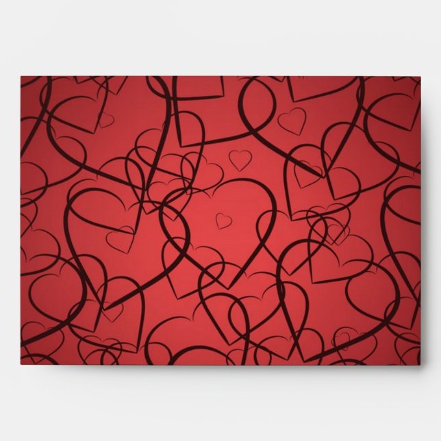 Hearts pattern envelope (Front)