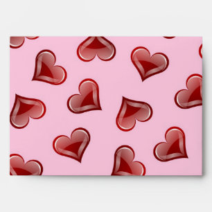 Hearts pattern envelope