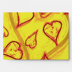 Hearts pattern envelope